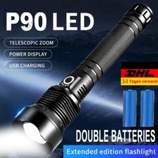 35000000 Lumen Taschenlampe XHP90 LED 8000 Meter Taktisches Fackel Arbeitslicht