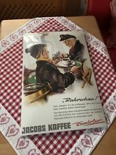 Jacobs Kaffee Wunderbar Werbeschild Emaille Schild Emaile Schild Gewölbt Schwer