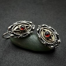 Vintage Granat Ohrringe 835
