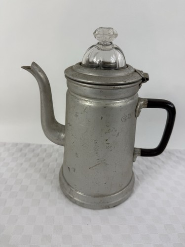 Antike kaffeekanne aluminium - kaffeekanne,