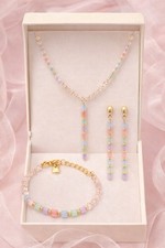 Pastel Beaded Jewelry Set