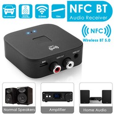 AUX Cinch Buchse Hifi Wireless Audio Adapter NFC Bluetooth 5.0 Empfänger 3.5mm