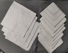Alte Servietten mit Initialen 12 Teilig Tafelservietten mit Muster Weiß Vintage
