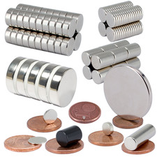 Neodym Magnete Rund extra Stark Scheiben Zylinder Magnete Scheibenmagnet N52 N45