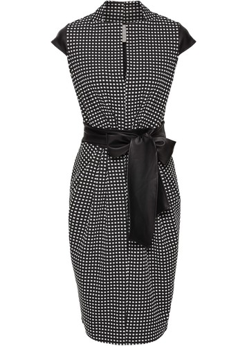 Kleid 46 schwarz weiß - kleid,