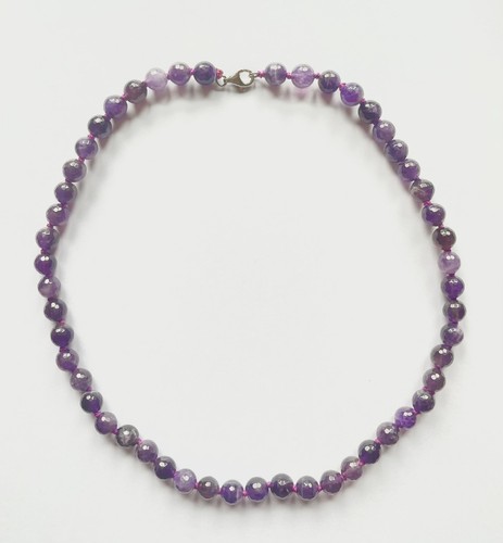 Halskette amethyst 5cm 51 - halskette, 45,5cm