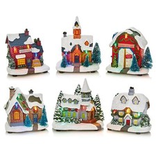 Weihnachten Mini LED Dorf Szene Leucht Dekoration - Batterie - Design wählbar