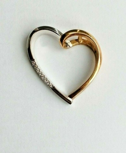 Anhänger herz mit diamanten - herz,