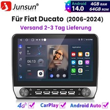 10.1'' Für Fiat Ducato 2006-2024 4+64GB Carplay Android 14 Autoradio GPS NAVI 4G