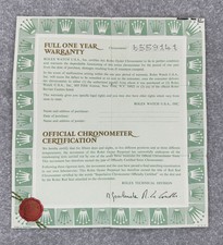 Rolex Blanko Zertifikat USA