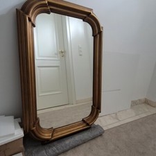 Spiegel Antik-Stil gold- bronzefarben Holzrahmen matt ca. 59 x 89 cm 