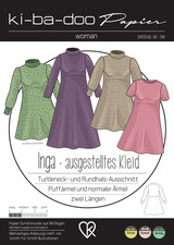 Schnittmuster Kibadoo ausgestelltes Kleid Inga