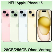 Neu Apple iPhone 15 - 128GB/256GB - Dual SIM - Smartphone Handys Ohne Vertrag