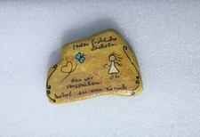 bemalter Stein/Naturstein  " Jedes fröhliche Lächeln ... " painted Rock