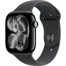 Apple Watch Series 11 GPS 46 mm Aluminiumgehäuse Sport Band Schwarz M/L