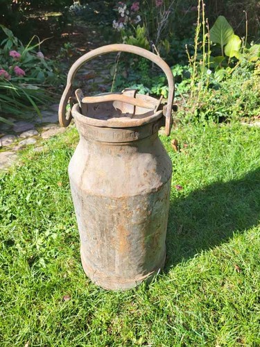 Große alte milchkanne mit - alte,