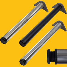 Tischbeine Möbelfuß Ø 60 mm Tischbein EDELSTAHL Höheverstellbar Schreibtischfüße