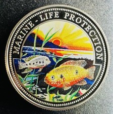 100 Sika Ghana 24,8 g .925 Silber Roter Buntbarsch Marine Life K141223BE