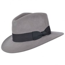 Indiana Jones Fedora Mütze 100 % Wollfilz Mütze mit Breitband