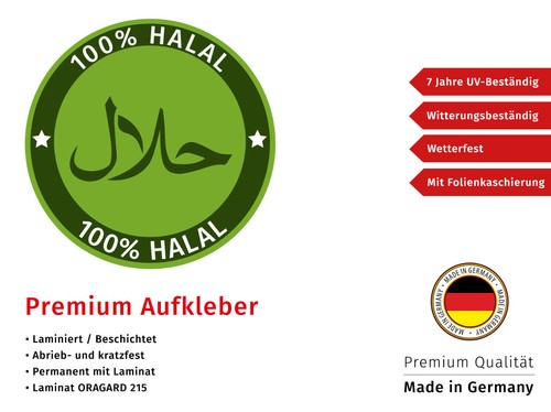 Halal aufkleber für döner - halal,