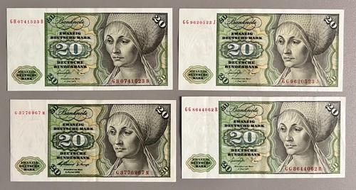 Banknoten 1977 - 4x, –
