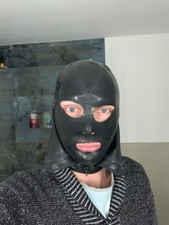 Latex  Maske  Fetisch schwarz
