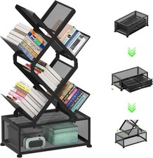 Bücherregal 6 Ebenen Eckregal