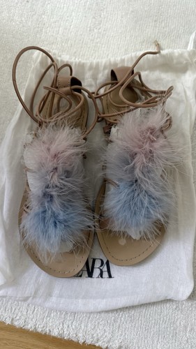 Zara echtleder sandalen mit - sandalen,