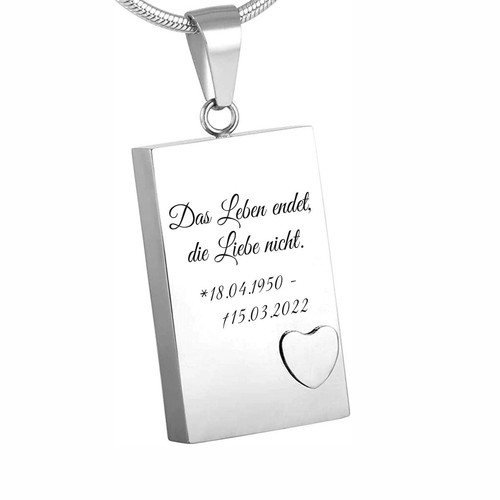Asche medallion mit herz - medallion,