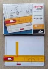ROTRING RAPID SCHNELLZEICHENPLATTE ZEICHENSCHIENE SCHNELLMAßSTAB STOP GO OVP