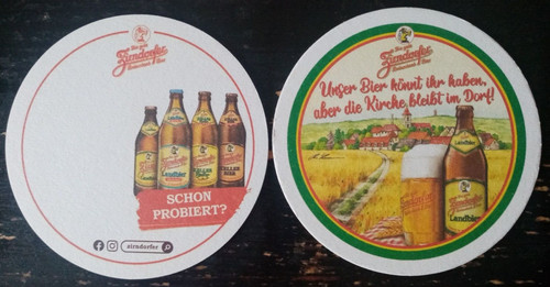 Bierdeckel zirndorfer brauhaus - bierdeckel,