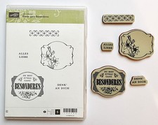 Etwas Ganz Besonderes 5er Stempelset 134732, Blumen Etikett, Spruch, Stampin Up