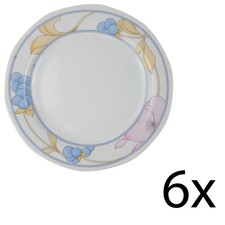 6er Set Kuchenteller Atelier Porzellan Bunte Blumen