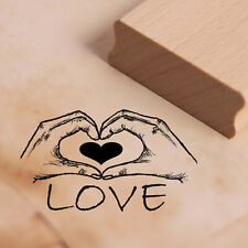 Stempel Handzeichen Herz Love