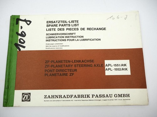 Apl 1551 1552 a1k lenkachse - zf, 1552/a1k