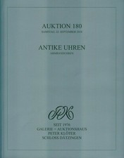 Antike Uhren Klöter Auktion 180 Katalog September 2018