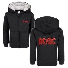 ACDC Kinder-Kapuzenjacke Unisex Logo schwarz Band-Merch, Bands