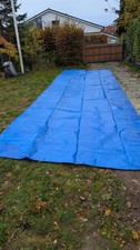 Abdeckplane Boot 9,70 * 5,60 gebraucht blau, siehe Fotos