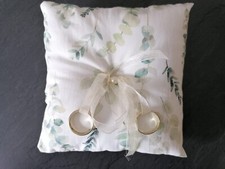 Ringkissen Eukalyptus Hochzeit Kissen Ringe 15 X 15 Neu Handarbeit Handmade