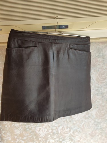 Leder rock dunkebraun 10 - rock,