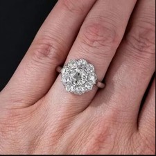 2 Kt Rund Diamant Cluster