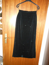 langer Samtrock, Schwarz, 38