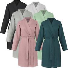 Damen Morgenmantel aus 100 % Bambus-Viskose mit 2 Taschen - weiches Waffelpique