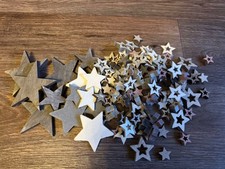 Nr. 21 Streudeko Weihnachten - Sterne weiß, grau, rosa 107-tlg.