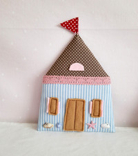 Strandhaus, blau, Tilda Dekor