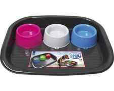 Futtertablett mit drei Näpfen 52 x 41 x 9 cm