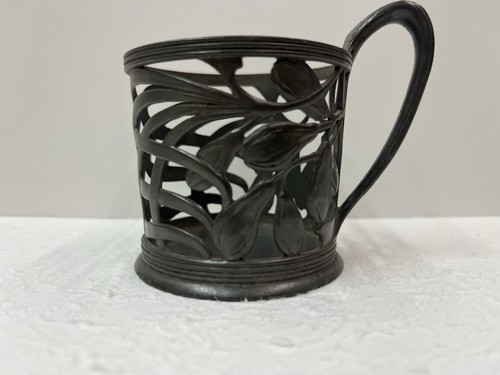 Jugendstil zinn teeglashalter - jugendstil,