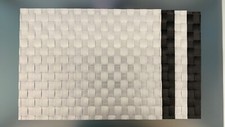 4 Platzdeckchen Platzset * silber u. schwarz * ca. 41x30 cm