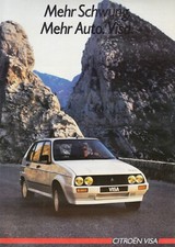 CITROEN VISA Club 11 14 GTi 17 D RD Youngtimer Prospekt Brochure 1985 O