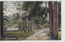 AK Waltershausen, Partie am Komkochsteich, gelaufen 1914